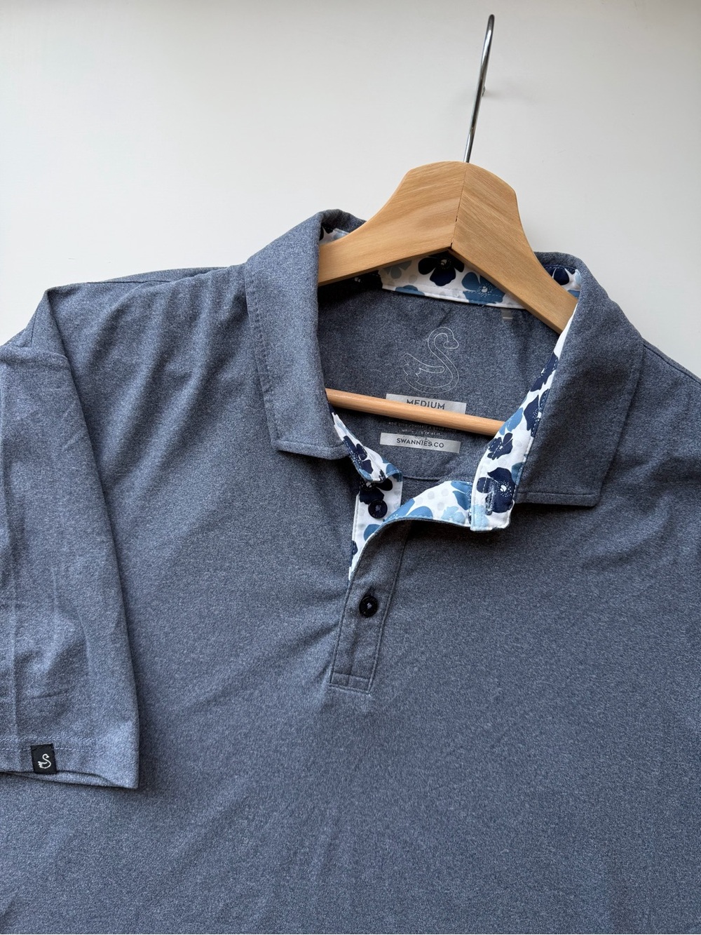 Swannies Men’s Performance Golf Slate Blue Polo Shirt